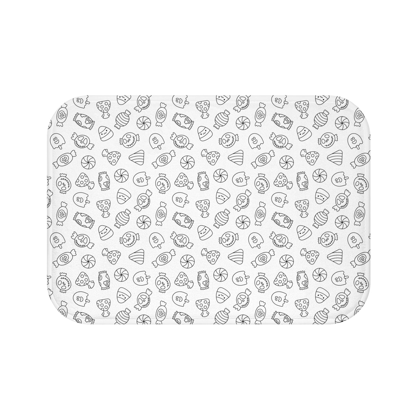 Windsor Wonders White Halloween Candy Bath Mat