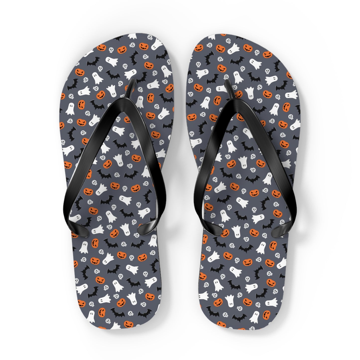 Windsor Wonders Dark Grey Halloween Flip Flops
