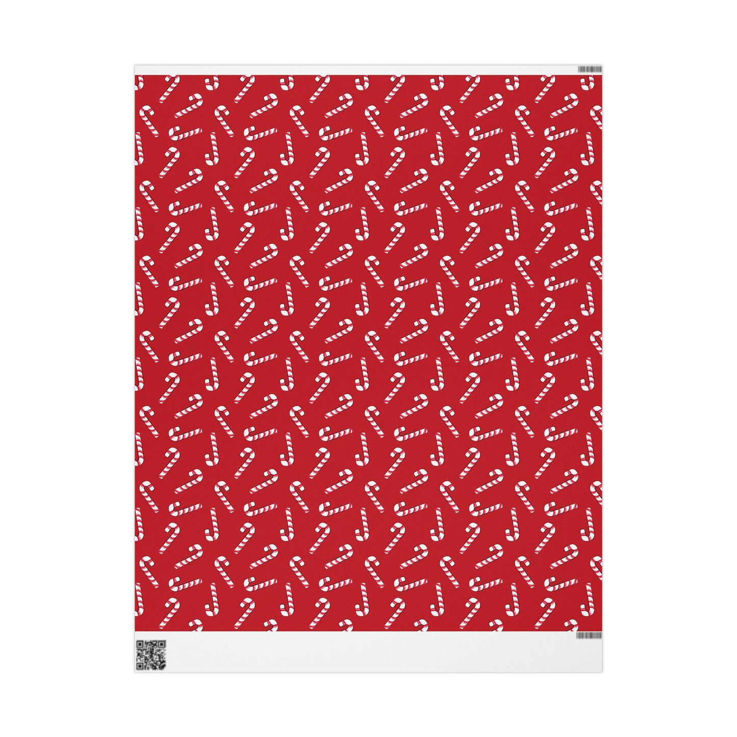 Dark Red Candy Cane Wrapping Papers
