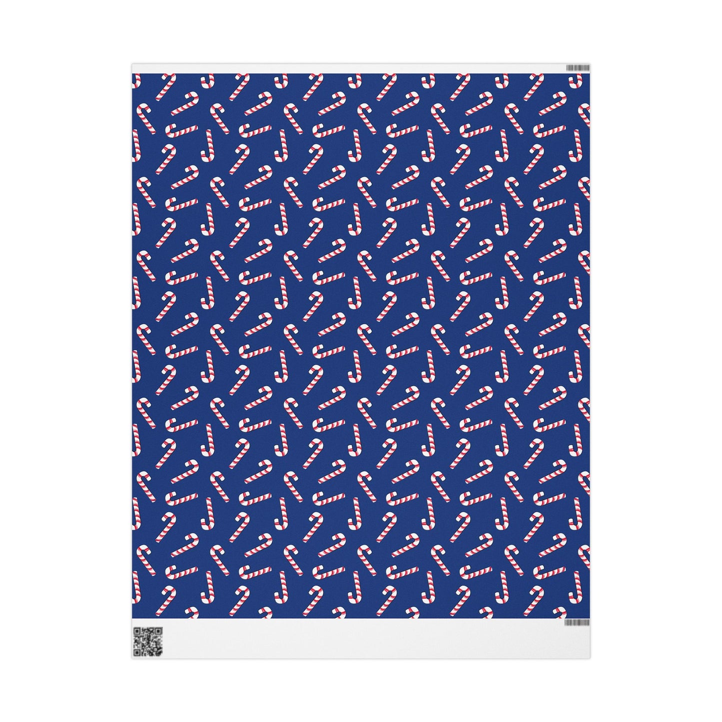 Dark Blue Candy Cane Wrapping Papers
