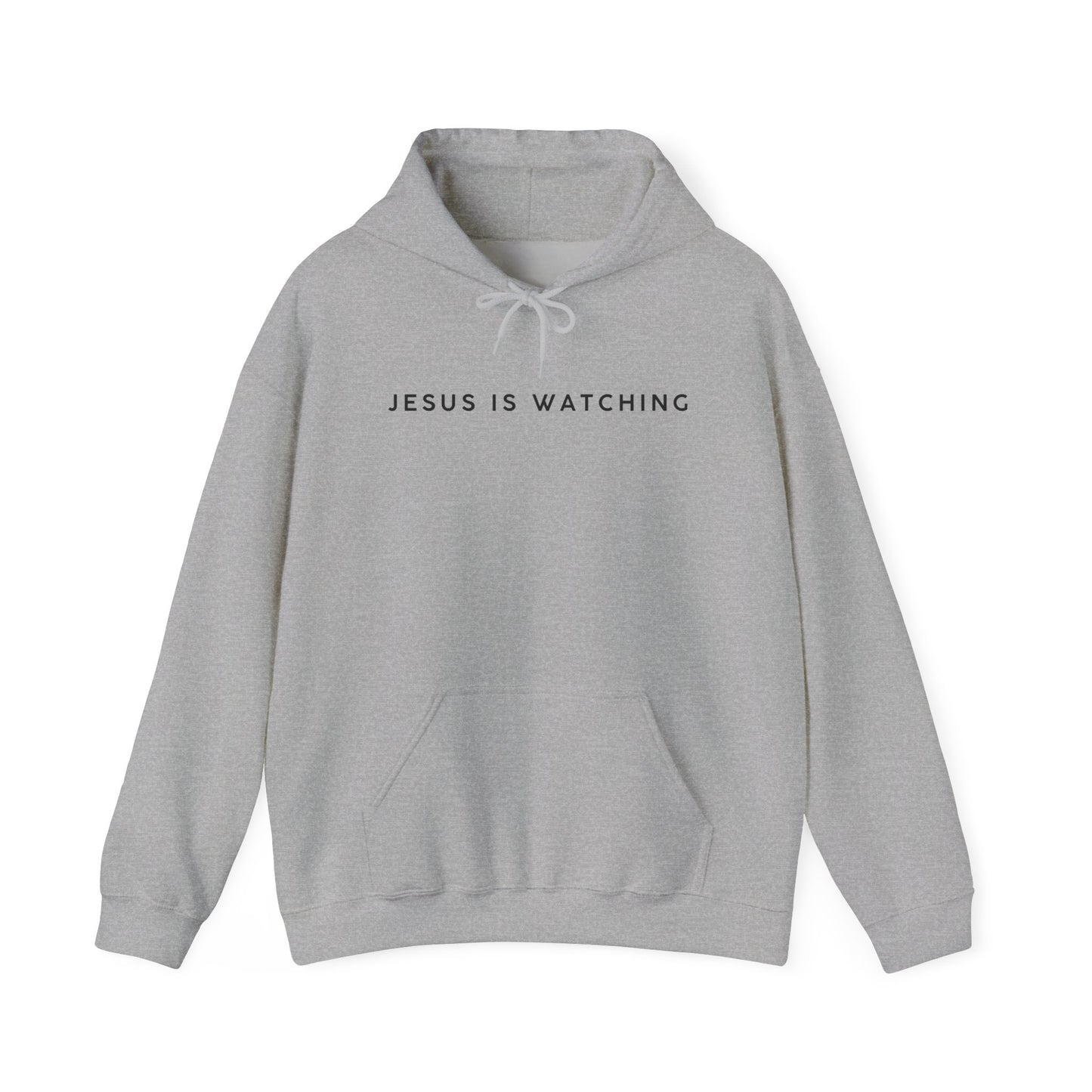 Jesus is Watching Hoodie | Unisex Heavy Blend Sweatshirt, Humorous Christian Apparel, Religious Gift, Casual Wear, Unique Streetwear