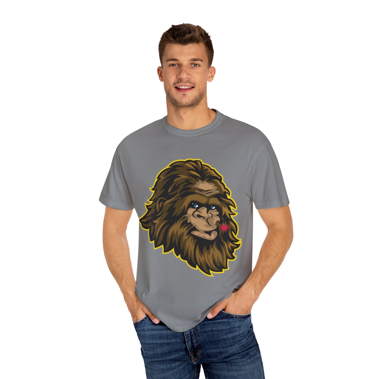 Sasquatch Kisses T-Shirt, Unisex Graphic Tee, Wild Animal Shirt, Nature Lover Gift, Unique Casual Wear, Funny Big Foot T-Shirt