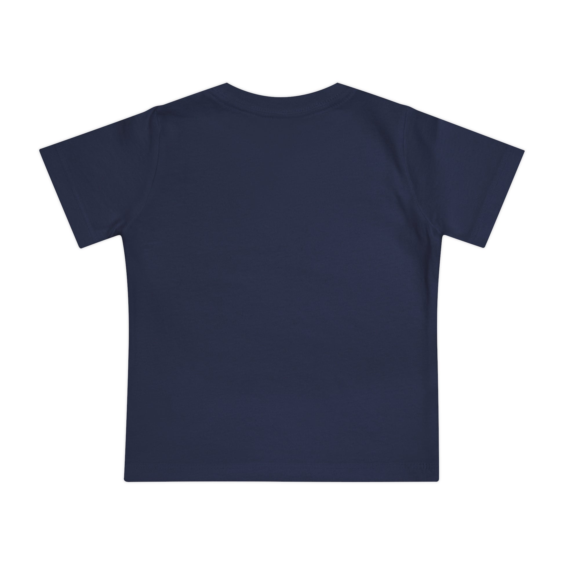 back of navy blue t shirt
