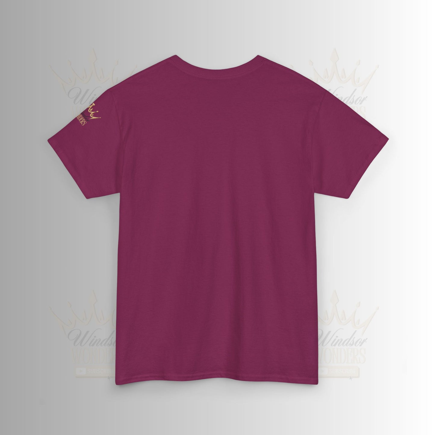 Windsor Wonders Crown Tee | Gold Graphic T-Shirt, Unisex Casual Wear, Birthday Gift, Royalty Theme, Comfortable Fashion