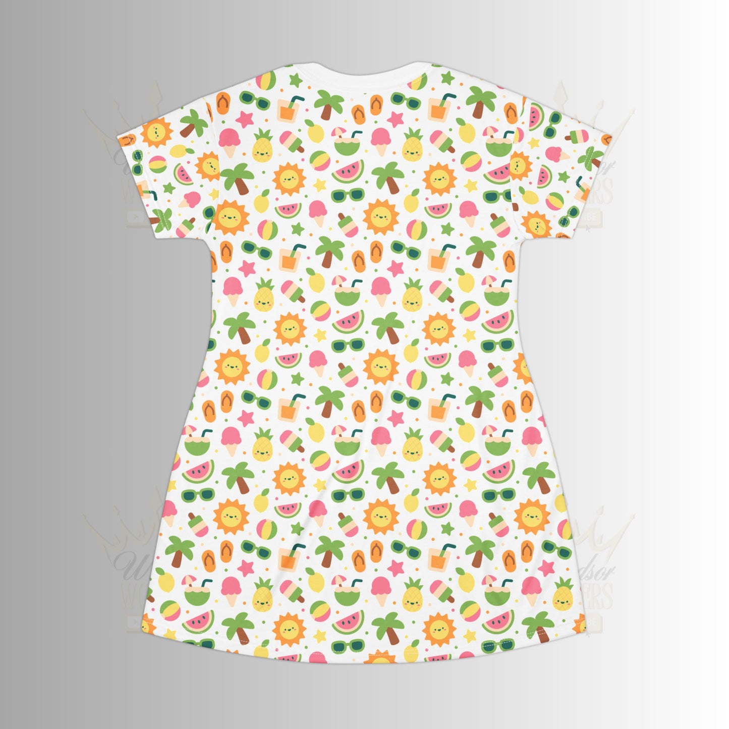 Bright Summer T-Shirt Dress | Summer Vibes, Casual Wear, Beach Day, Vacation Style, Gift for Her