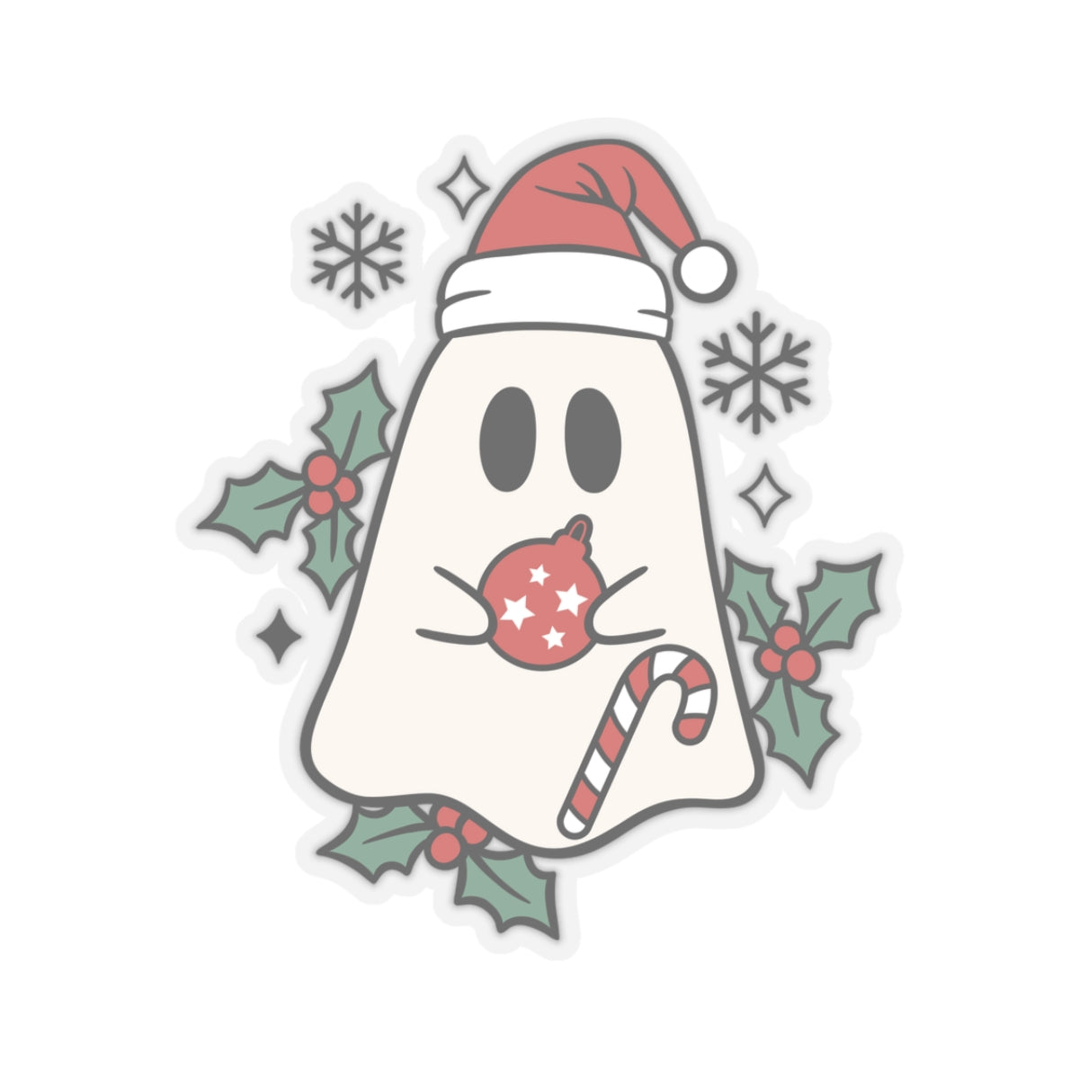Spooky Christmas Spirit Kiss-Cut Stickers