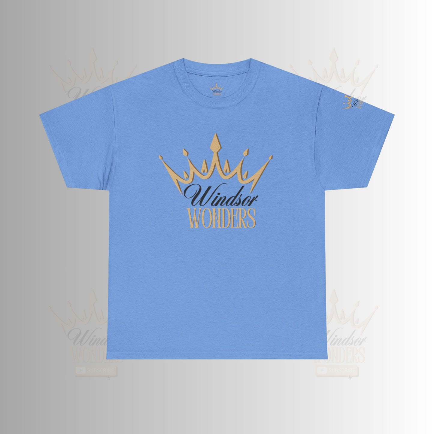 Windsor Wonders Crown Tee | Gold Graphic T-Shirt, Unisex Casual Wear, Birthday Gift, Royalty Theme, Comfortable Fashion