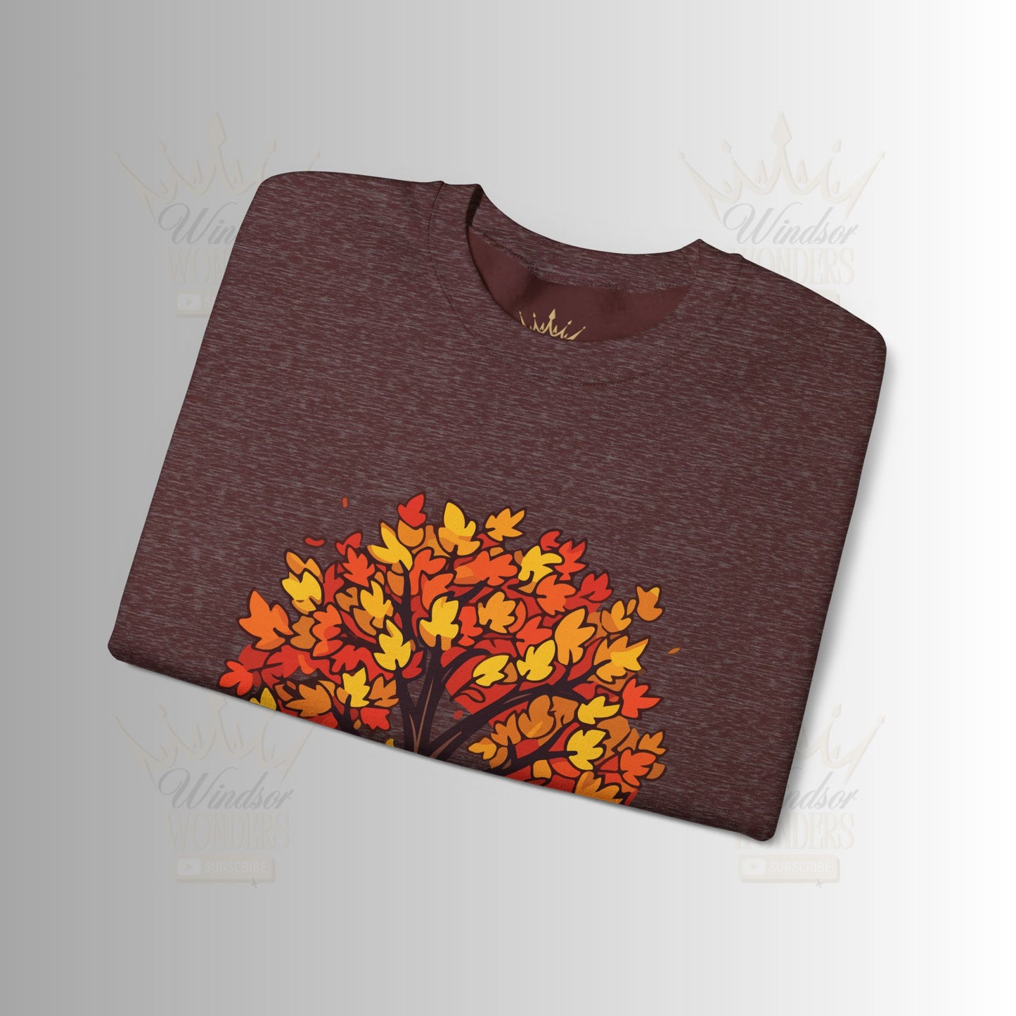 Autumnal Leaves Sweatshirt - Cozy Fall Crewneck for Nature Lovers, Perfect Gift for Thanksgiving, Casual Wear, and Seasonal Celebrations