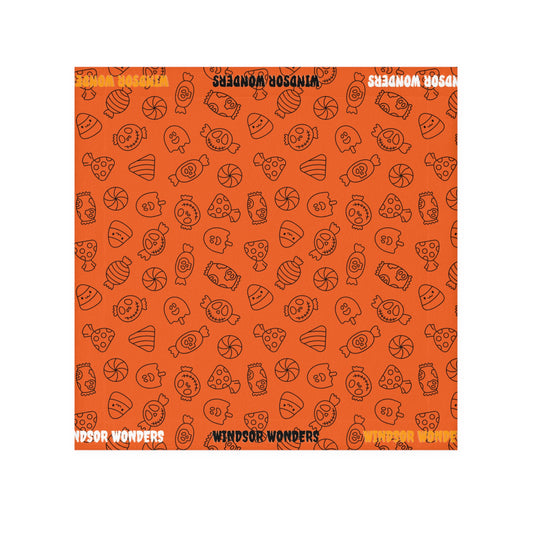 Windsor Wonders Orange Halloween Candy Face Towel