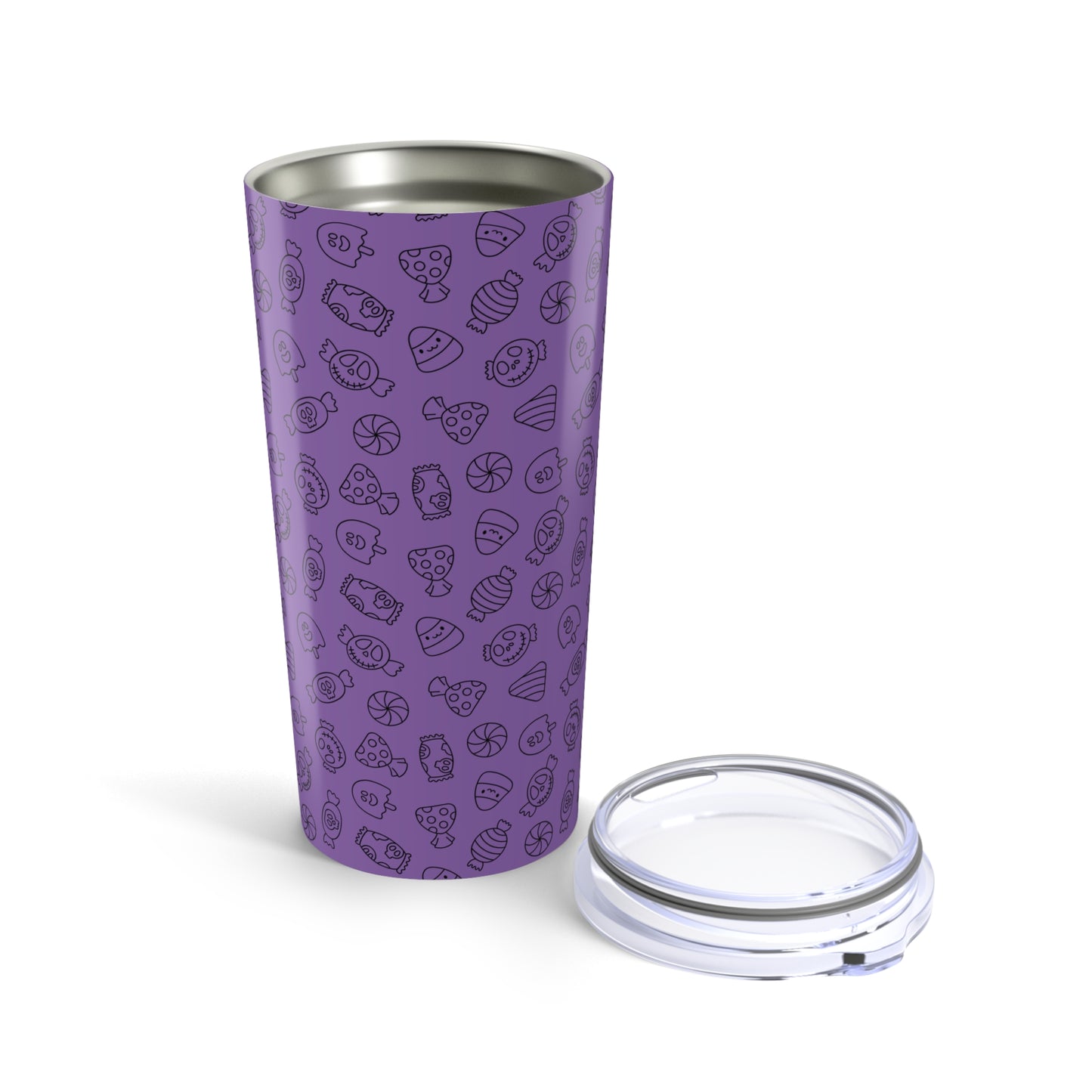Light Purple Halloween Candy Tumbler 20oz
