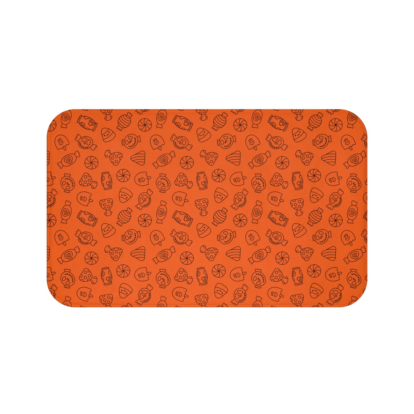 Windsor Wonders Orange Halloween Candy Bath Mat