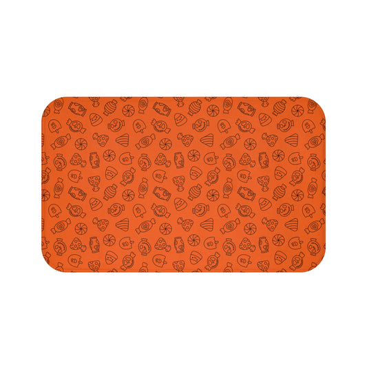 Windsor Wonders Orange Halloween Candy Bath Mat