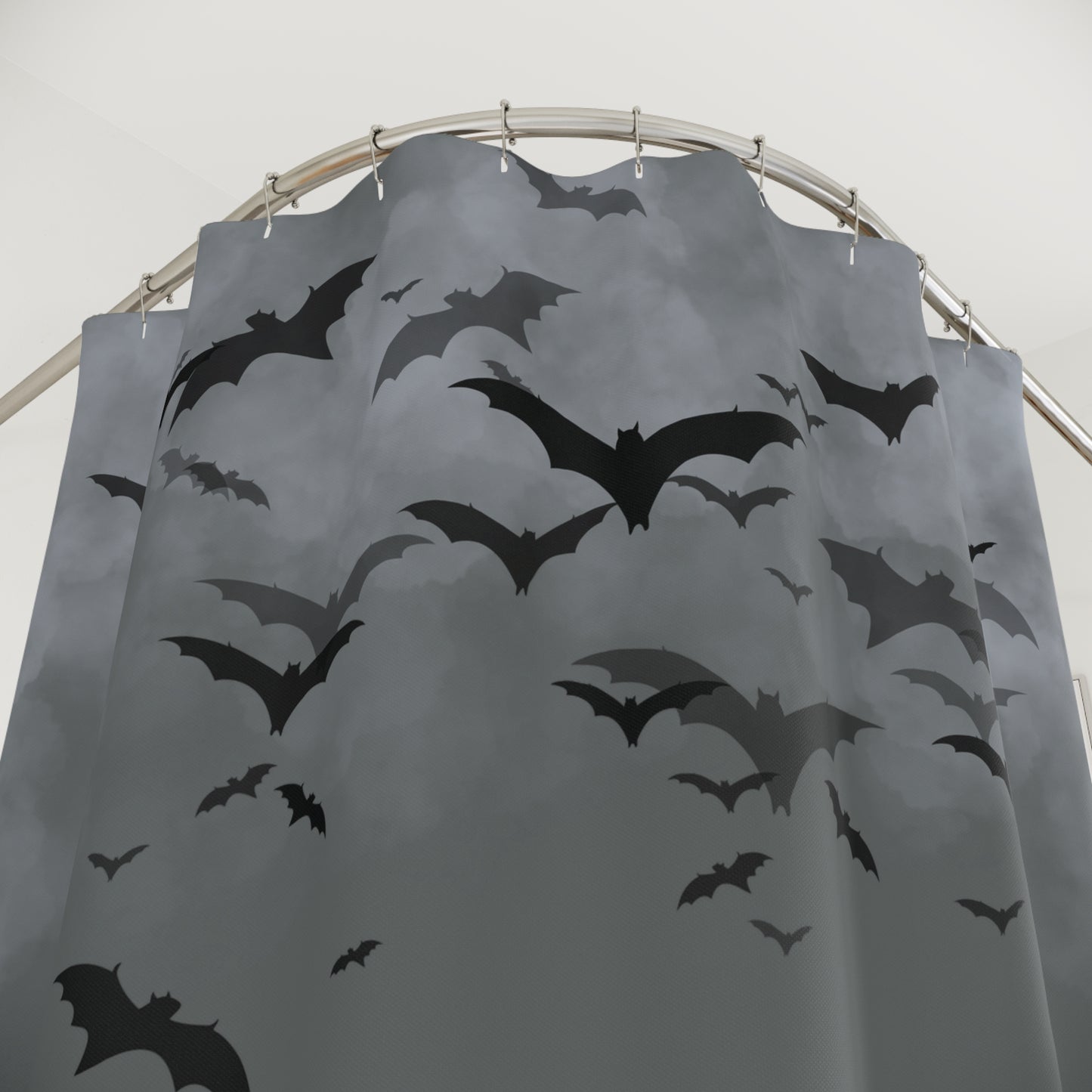 Windsor Wonders Dark Grey Graveyard Shower Curtains