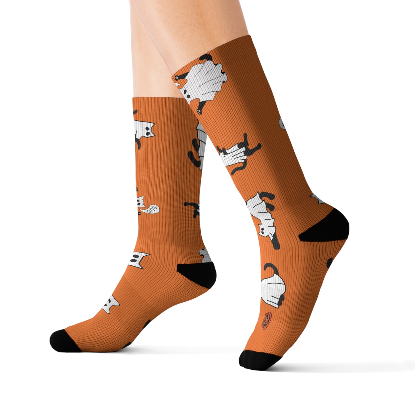 Windsor Wonders Crusta Halloween Ghost Cats Sublimation Socks