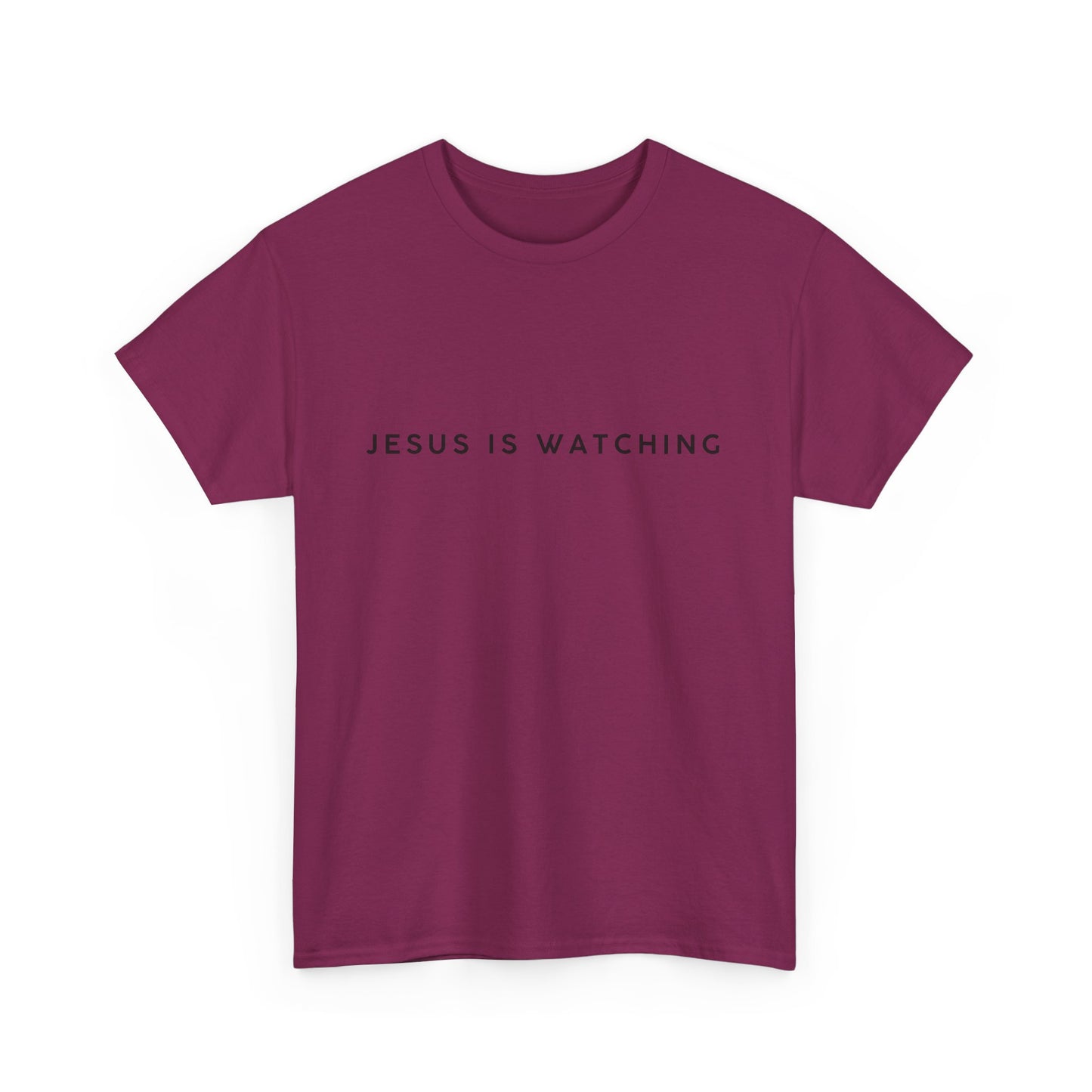 Funny Religious T-Shirt, Jesus is Watching Tee, Humorous Christian Apparel, Gift for Believers, Unique Faith-Based Clothing