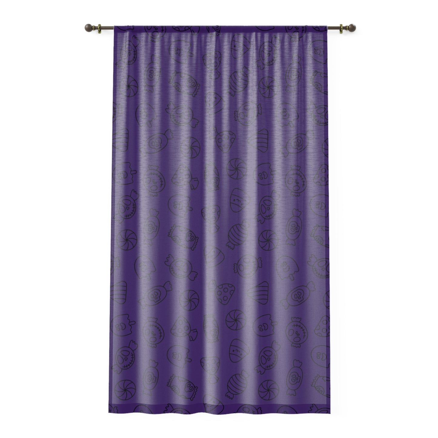 Windsor Wonders Purple Halloween Candy Window Curtain