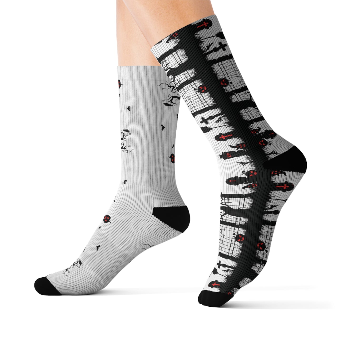 Windsor Wonders White Graveyard Sublimation Socks