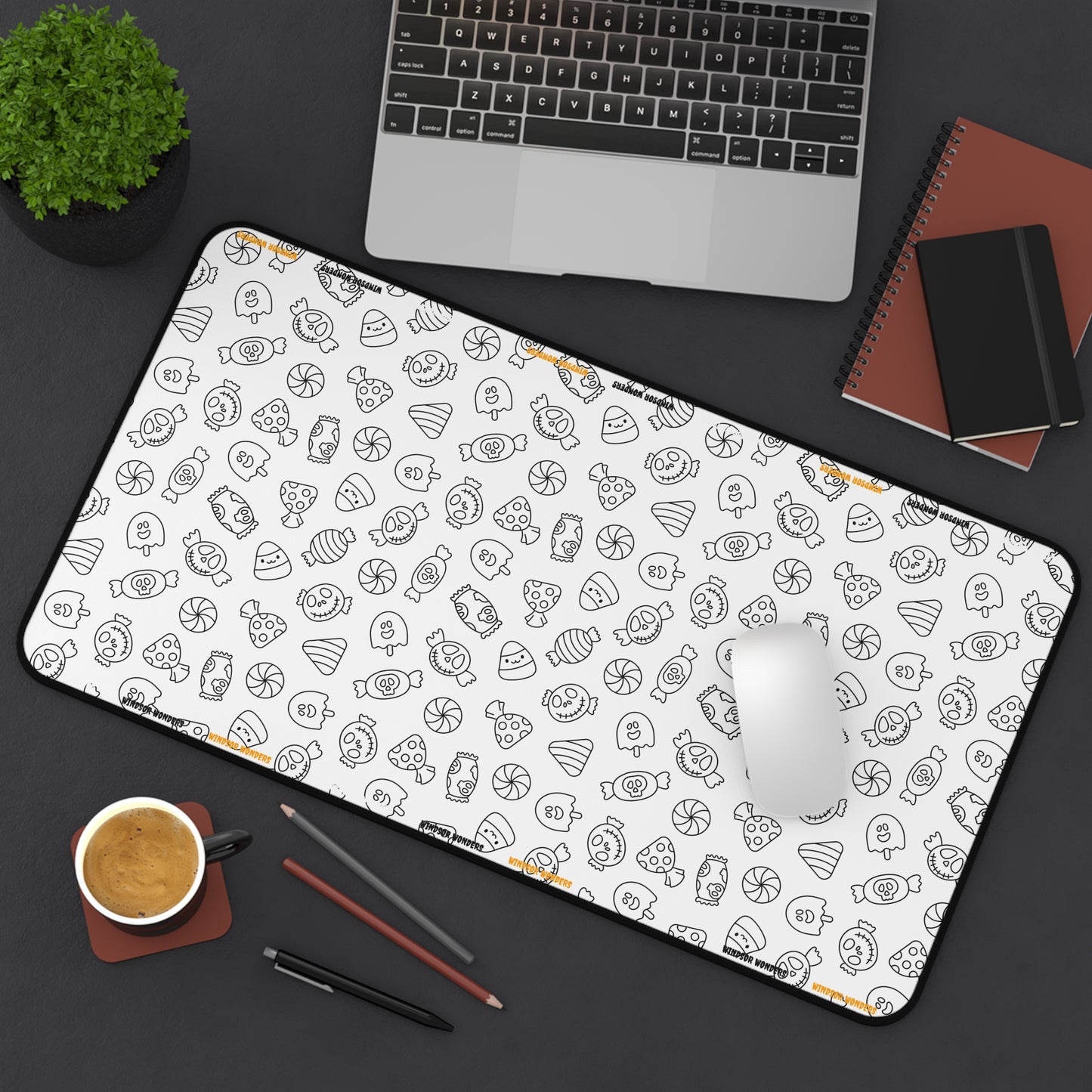 Windsor Wonders White Halloween Candy Desk Mat