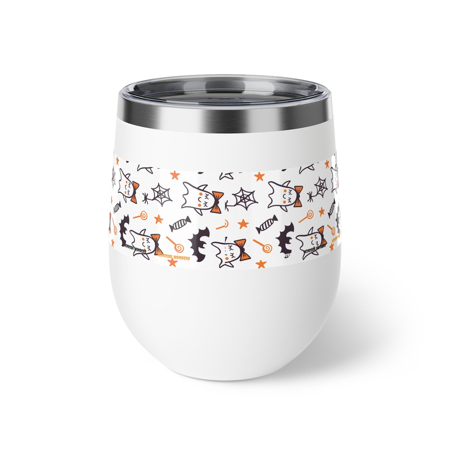 Windsor Wonders Cute Ghosts Halloween Copper Vacuum Insulated Cup, 12oz