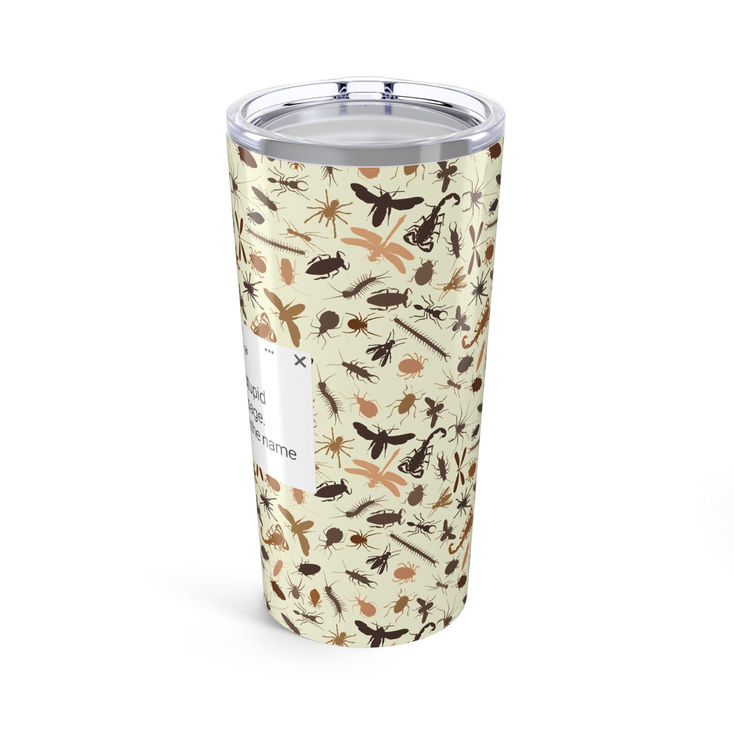 Entomemeology-Inspired 20oz Tumbler | Insect Pattern | Eco-Friendly Travel Mug | Perfect for Gifts, Outdoor Adventures, and Home Use