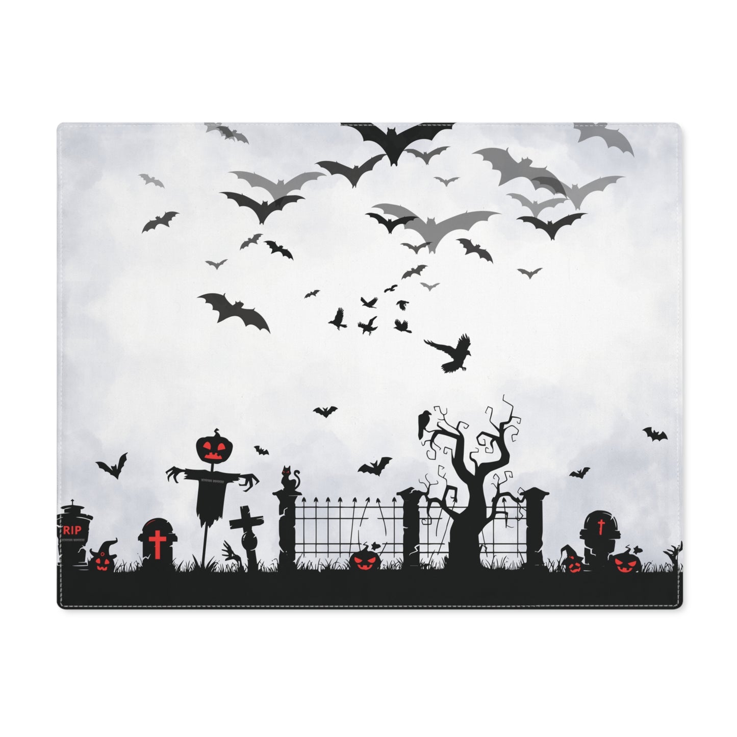 Windsor Wonders White Halloween Graveyard Placemat, 1pc