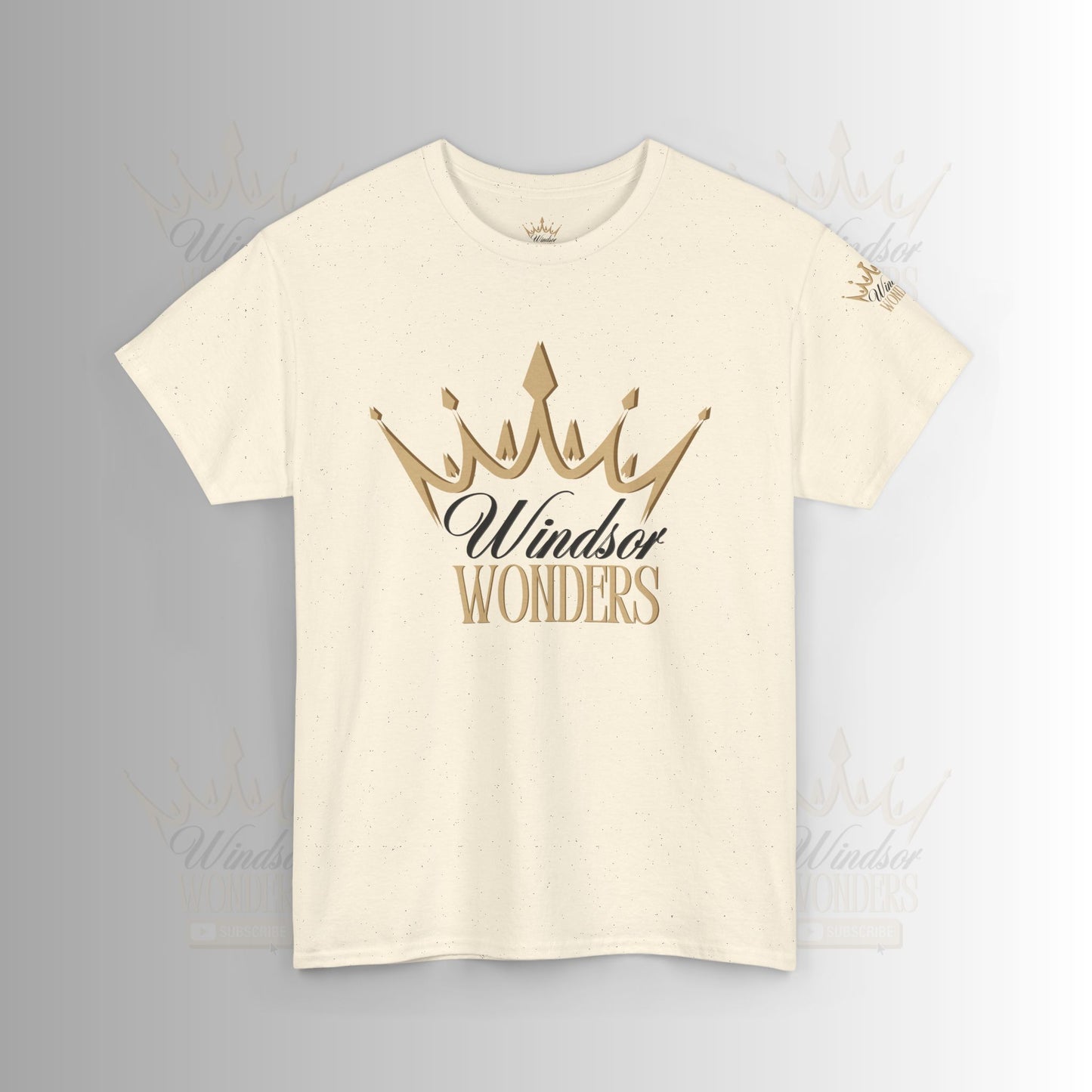 Windsor Wonders Crown Tee | Gold Graphic T-Shirt, Unisex Casual Wear, Birthday Gift, Royalty Theme, Comfortable Fashion
