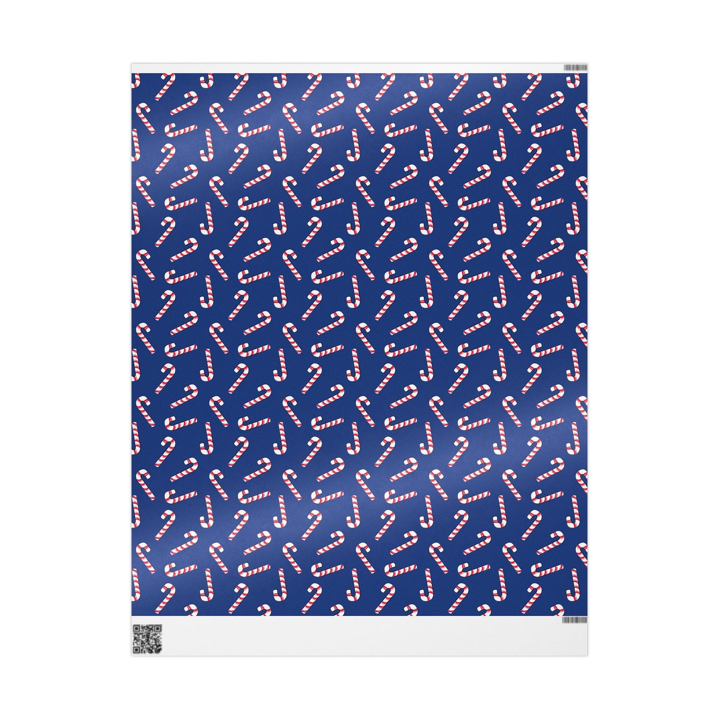 Dark Blue Candy Cane Wrapping Papers
