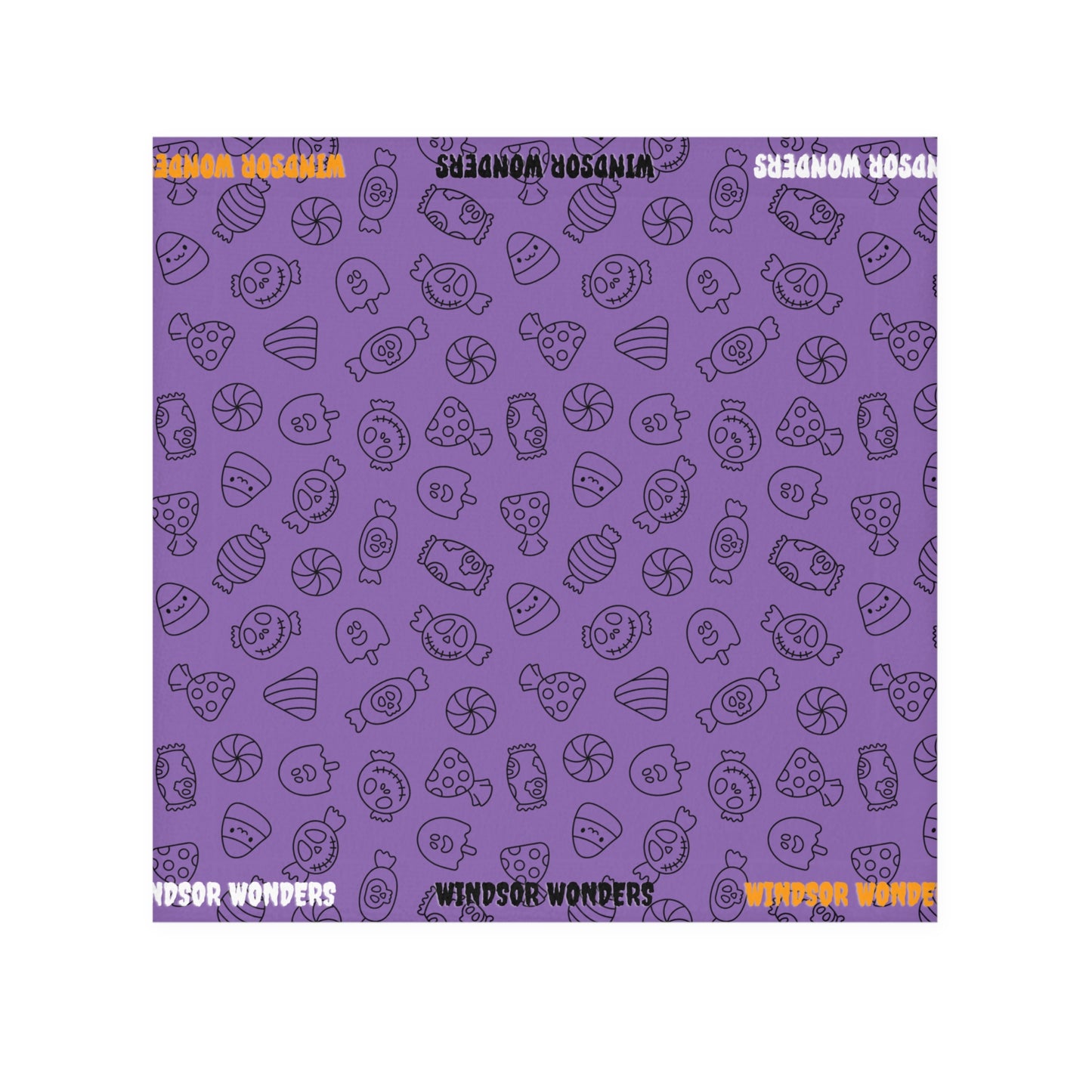 Windsor Wonders Light Purple Halloween Candy Face Towel