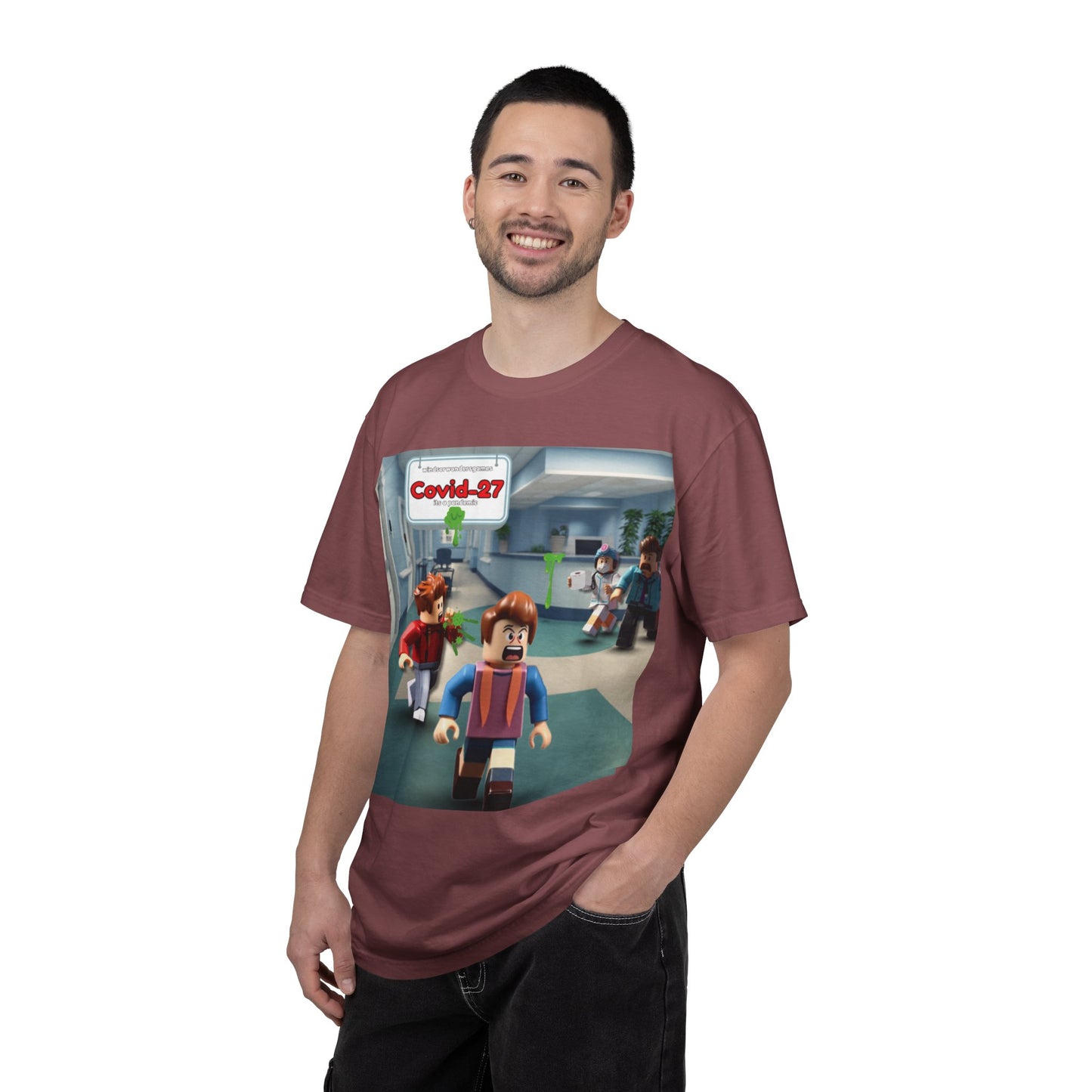 Covid-27 Pandemic Panic T-Shirt | Blocky Characters