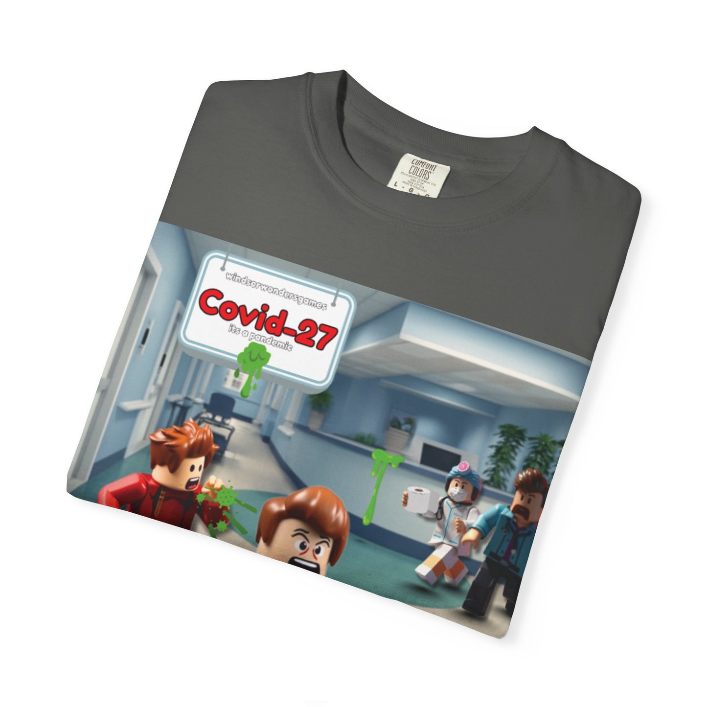 Covid-27 Pandemic Panic T-Shirt | Blocky Characters