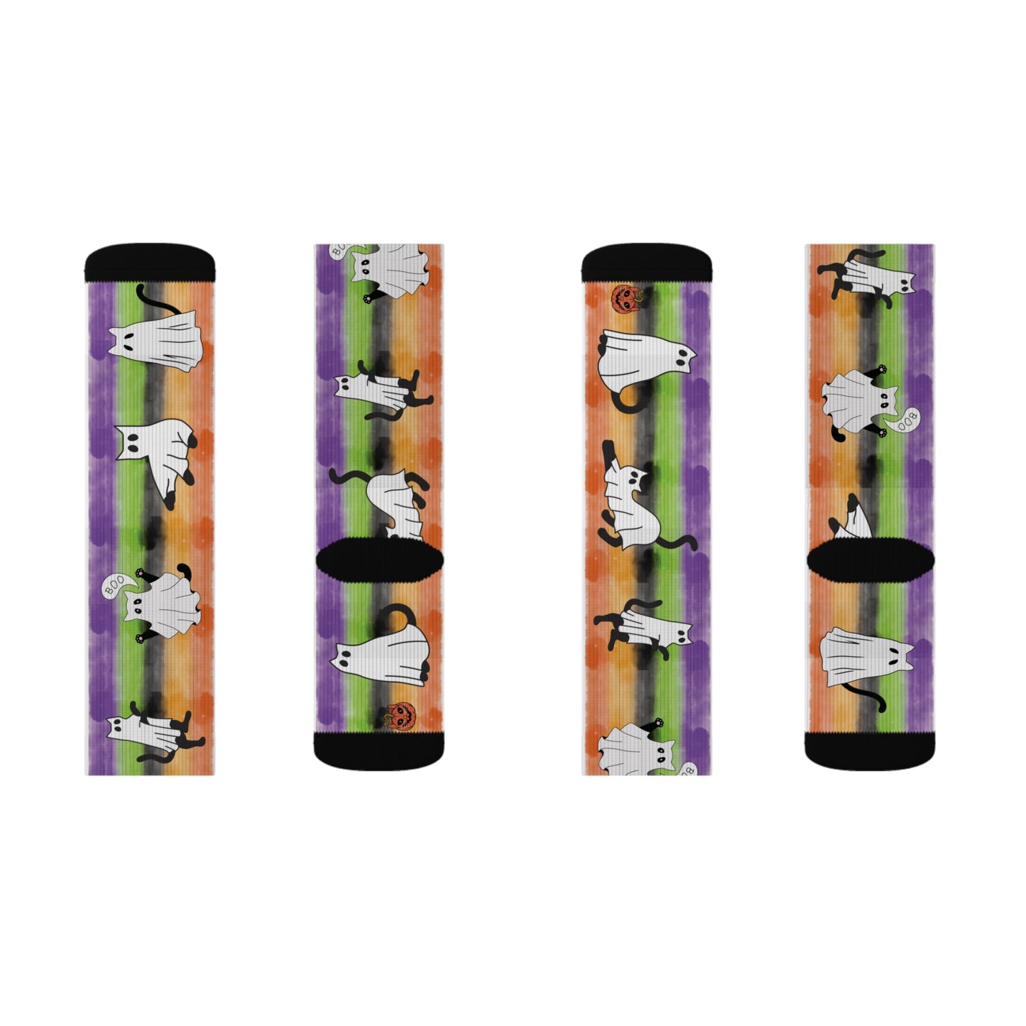Windsor Wonders Halloween Ghost Cats Sublimation Socks