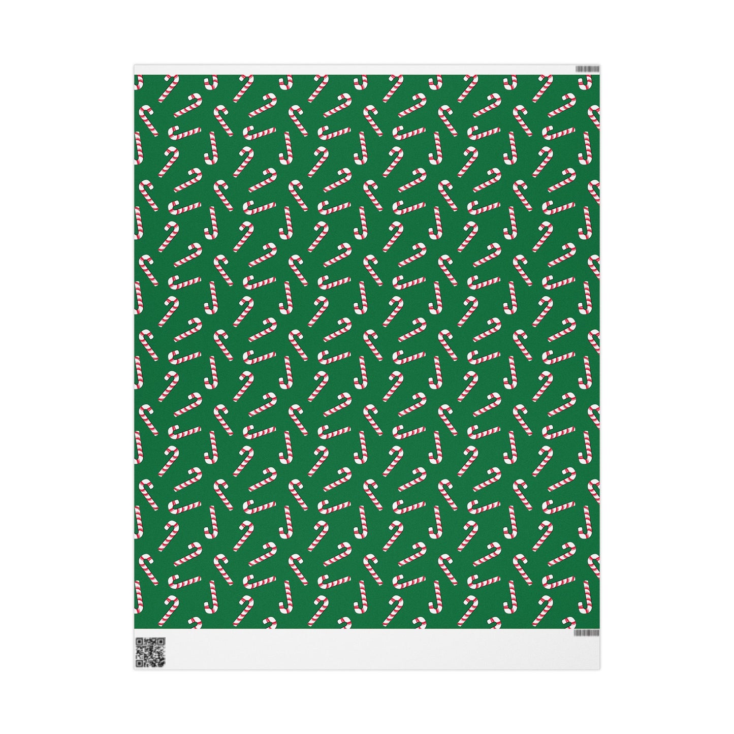 Dark Green Candy Cane Wrapping Papers