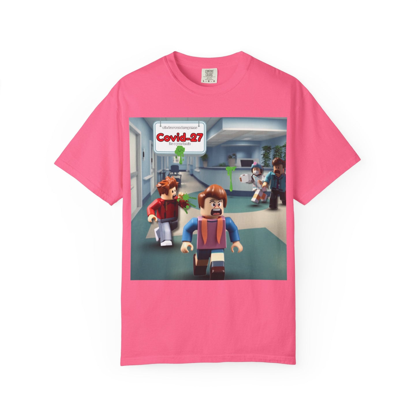 Covid-27 Pandemic Panic T-Shirt | Blocky Characters