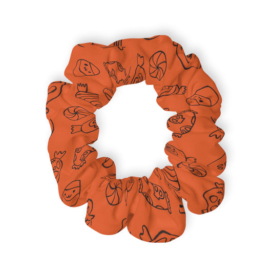 Windsor Wonders Orange Halloween Candy Scrunchie