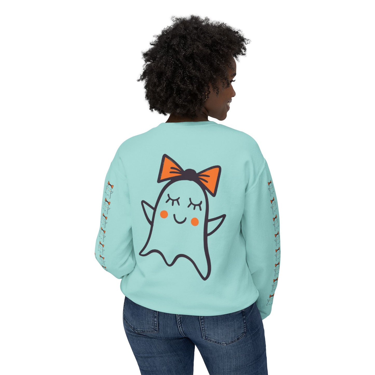 Cute Ghosts Unisex Lightweight Crewneck Sweatshirt