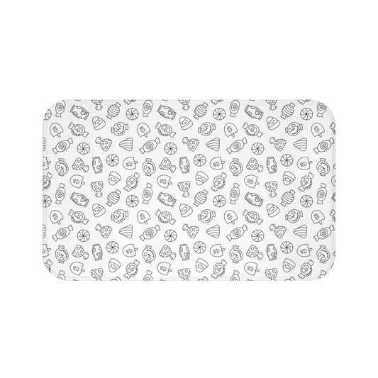 Windsor Wonders White Halloween Candy Bath Mat