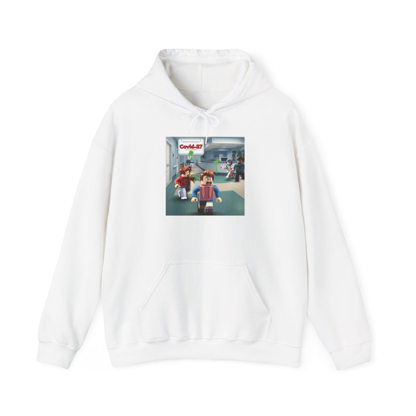 COVID-27 Pandemic Panic Hoodie | Pixel Game Scene