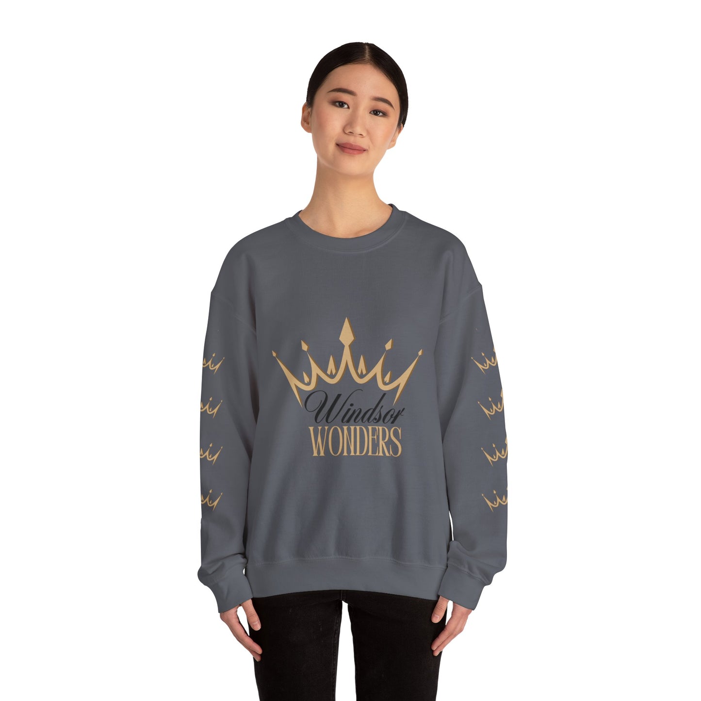 Windsor Wonders Crown Sweatshirt, Cozy Unisex Crewneck for Celebrations, Perfect Gift for Birthdays, Holidays, or Casual Wear
