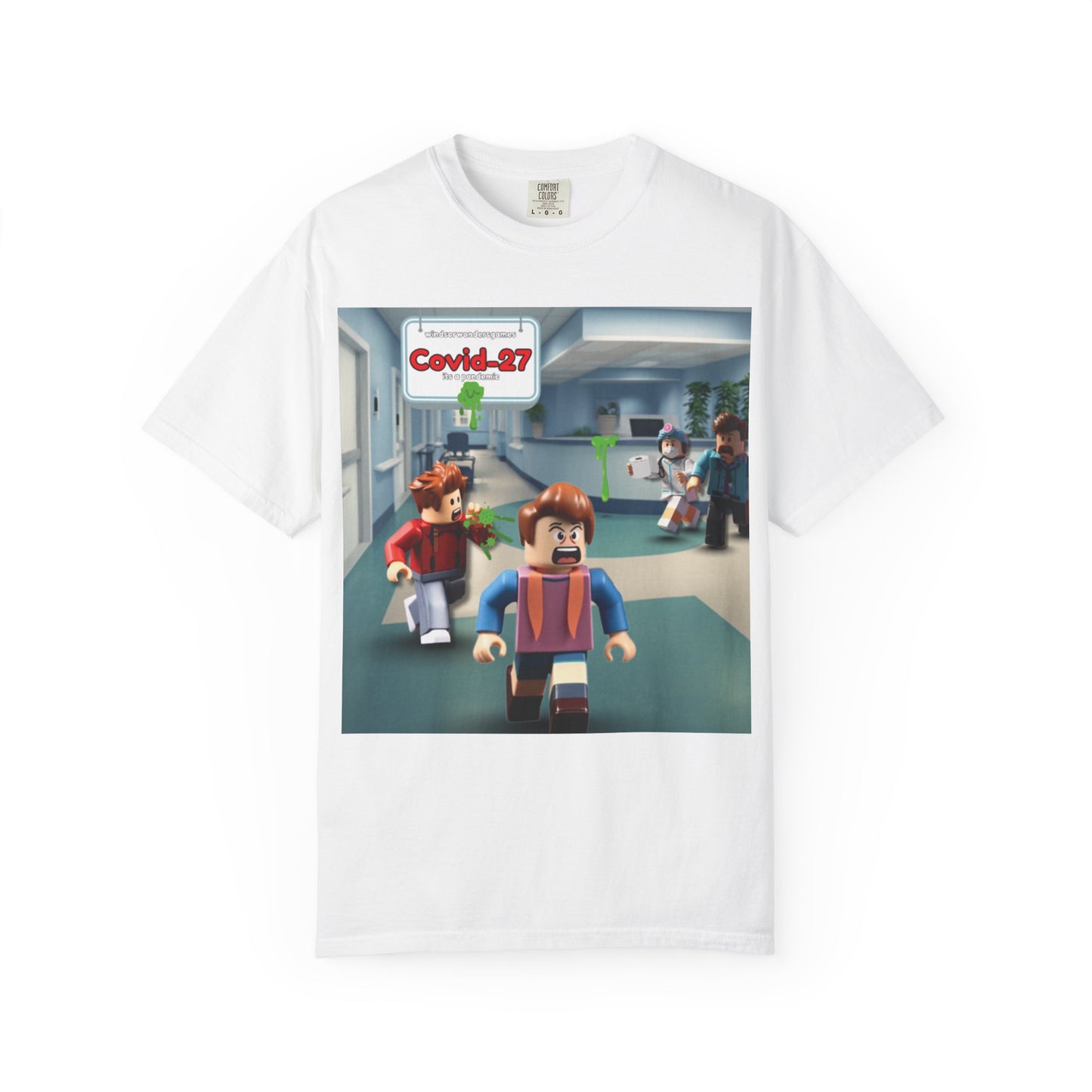 Covid-27 Pandemic Panic T-Shirt | Blocky Characters