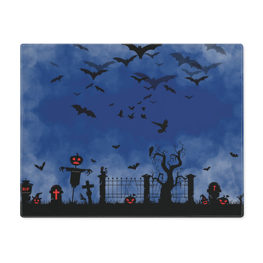 Windsor Wonders Dark Blue Halloween Graveyard Placemat, 1pc