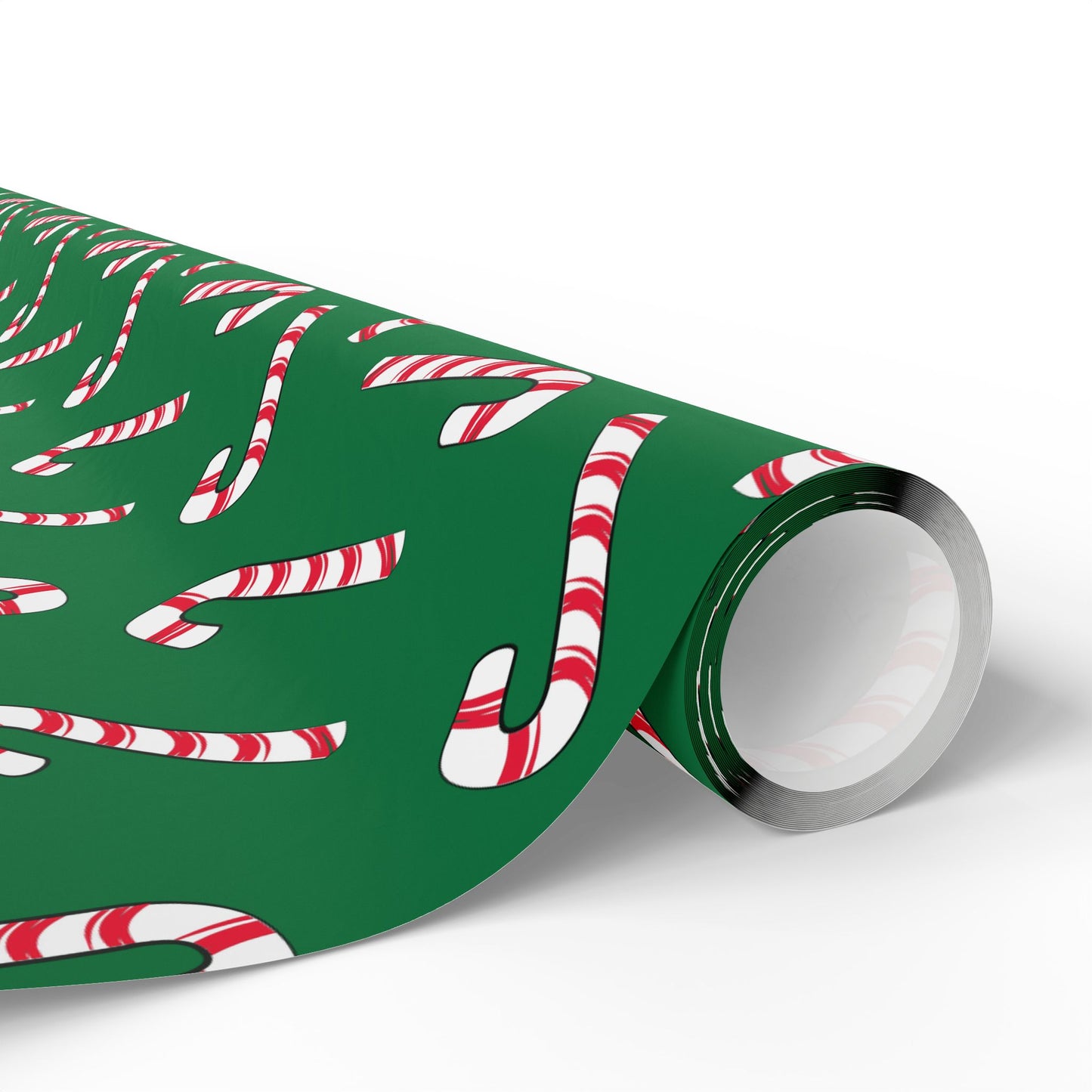Dark Green Candy Cane Wrapping Papers