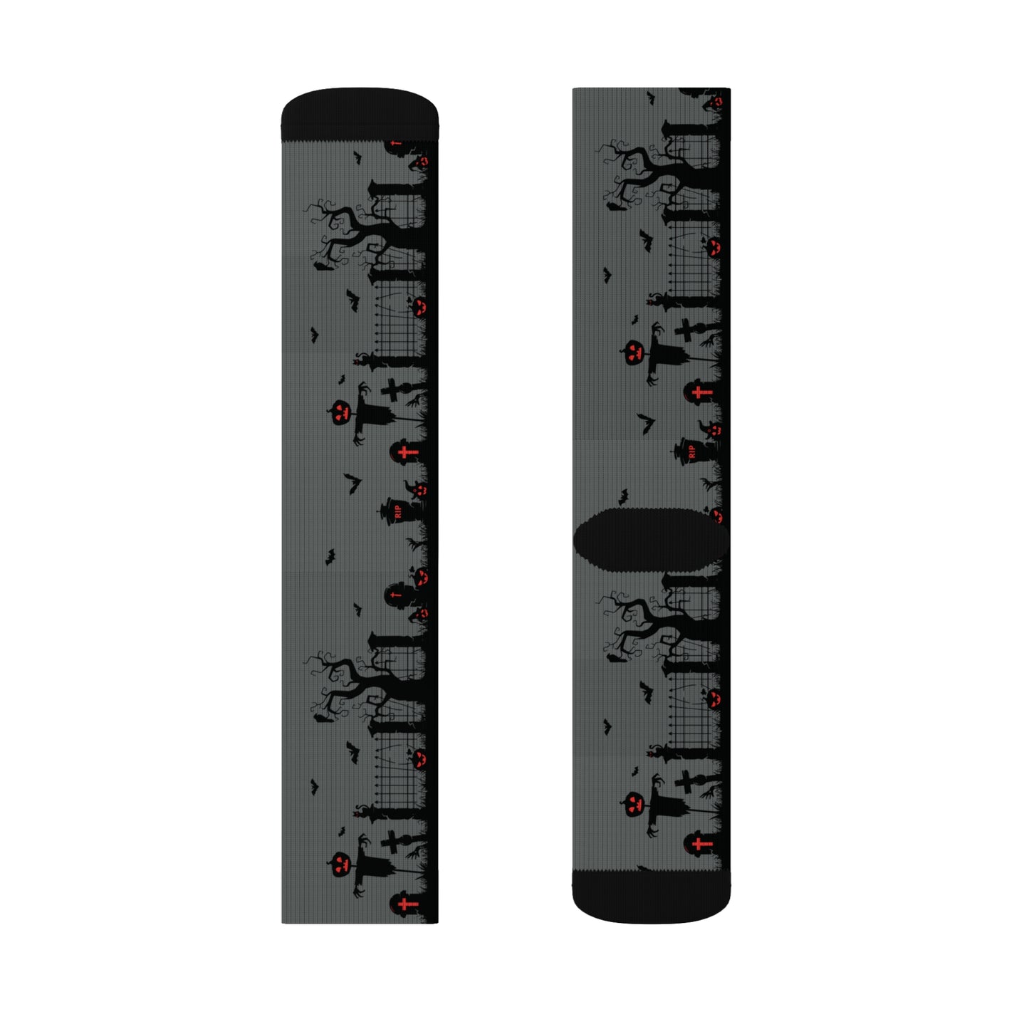 Windsor Wonders Dark Grey Graveyard Sublimation Socks
