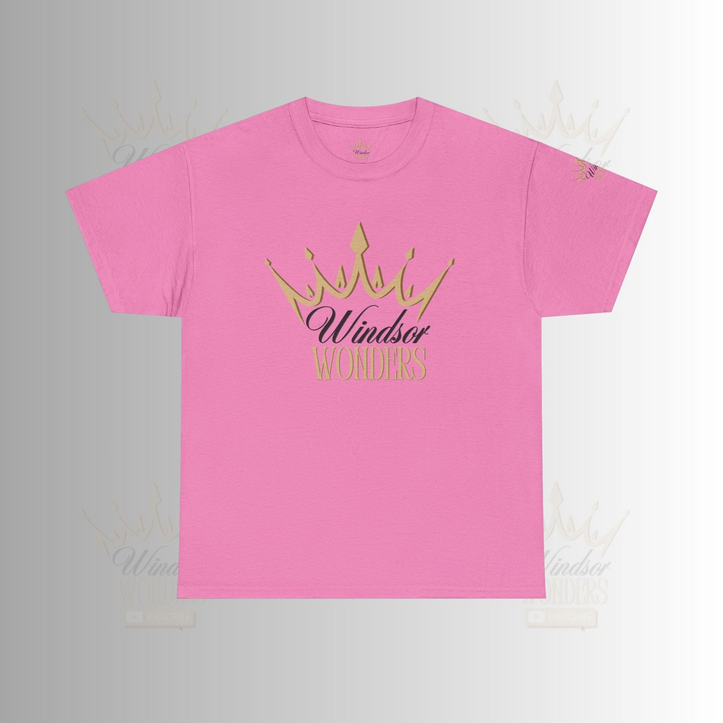 Windsor Wonders Crown Tee | Gold Graphic T-Shirt, Unisex Casual Wear, Birthday Gift, Royalty Theme, Comfortable Fashion