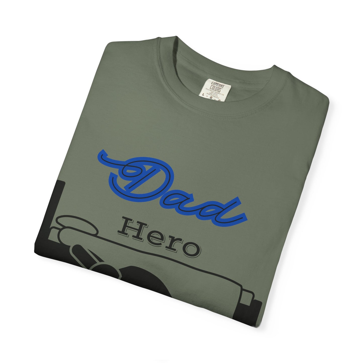 Dad Hero T-Shirt, Unisex Garment-Dyed Tee, Funny Dad Life Shirt, Gifts for Fathers, Father's Day Apparel, Casual Everyday Wear