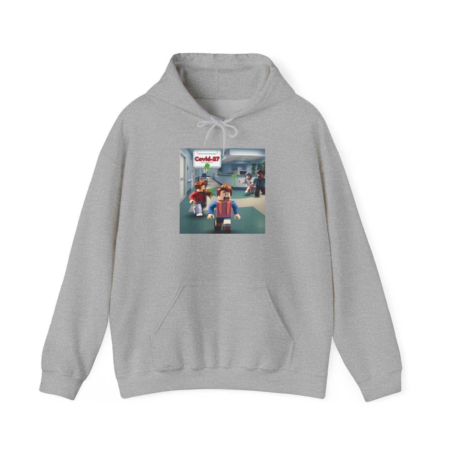 COVID-27 Pandemic Panic Hoodie | Pixel Game Scene