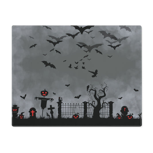 Windsor Wonders Dark Grey Halloween Graveyard Placemat, 1pc