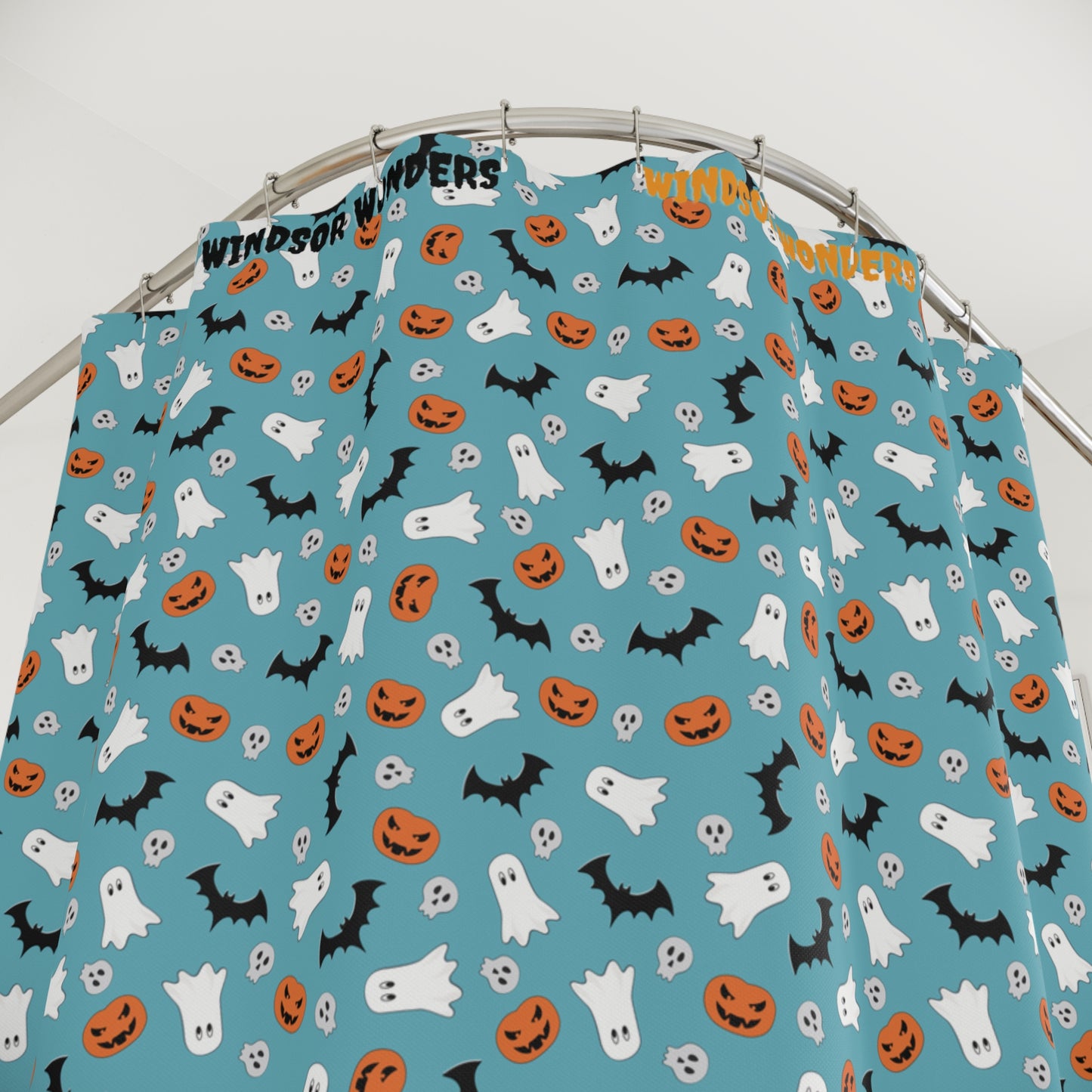 Windsor Wonders Blue Halloween Shower Curtain