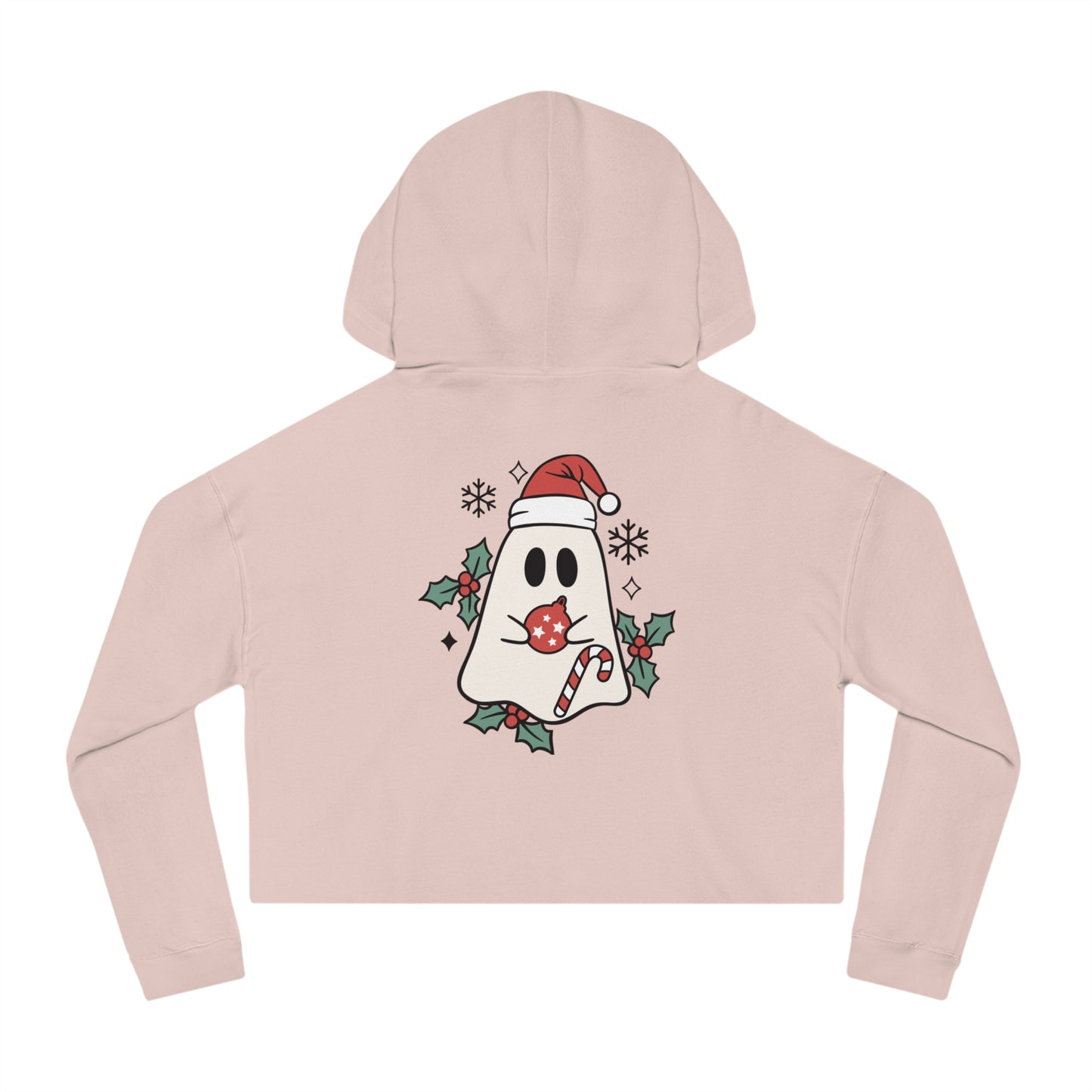 Festive Spirits Women’s Cropped Hooded Sweatshirt