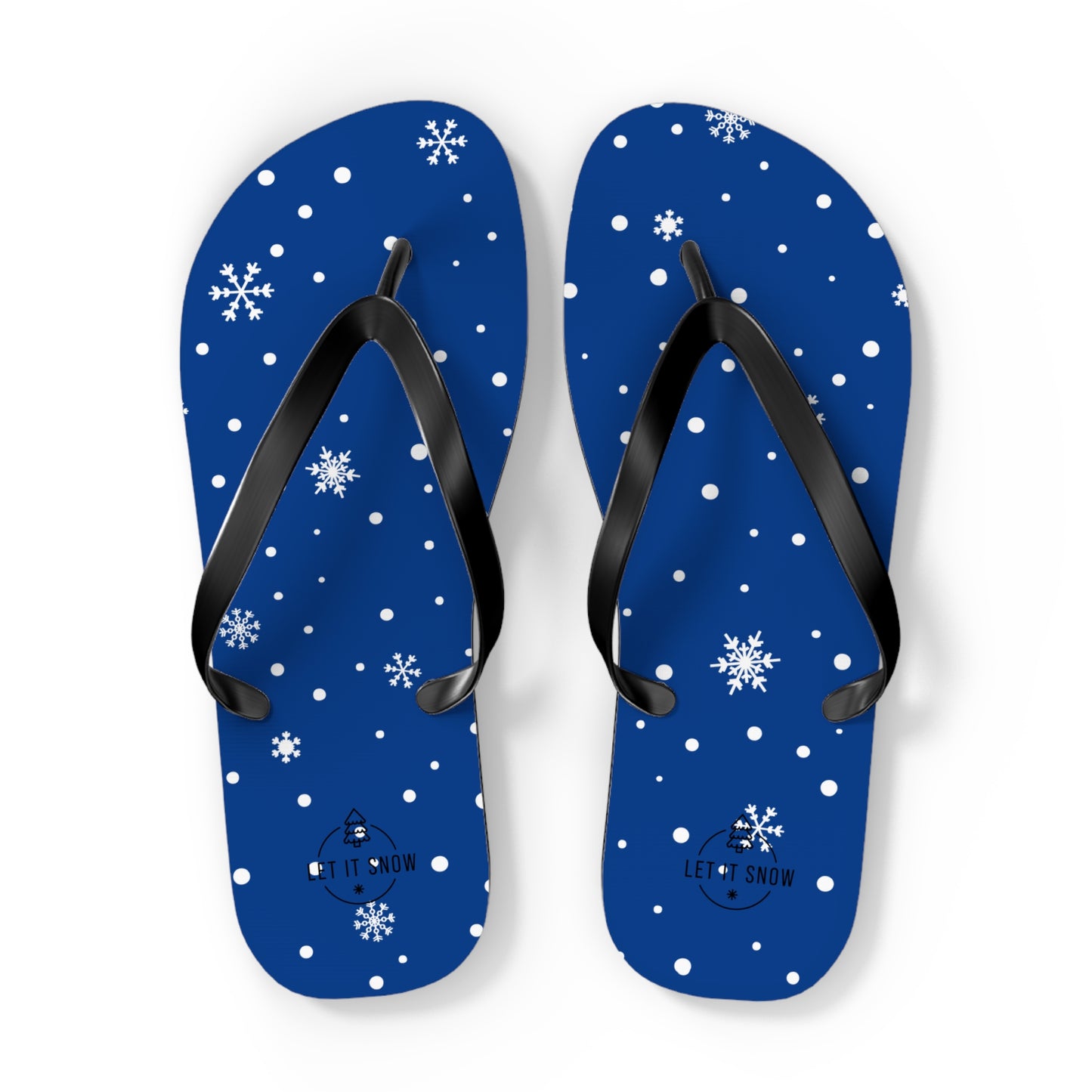 Let It Snow Flip Flops