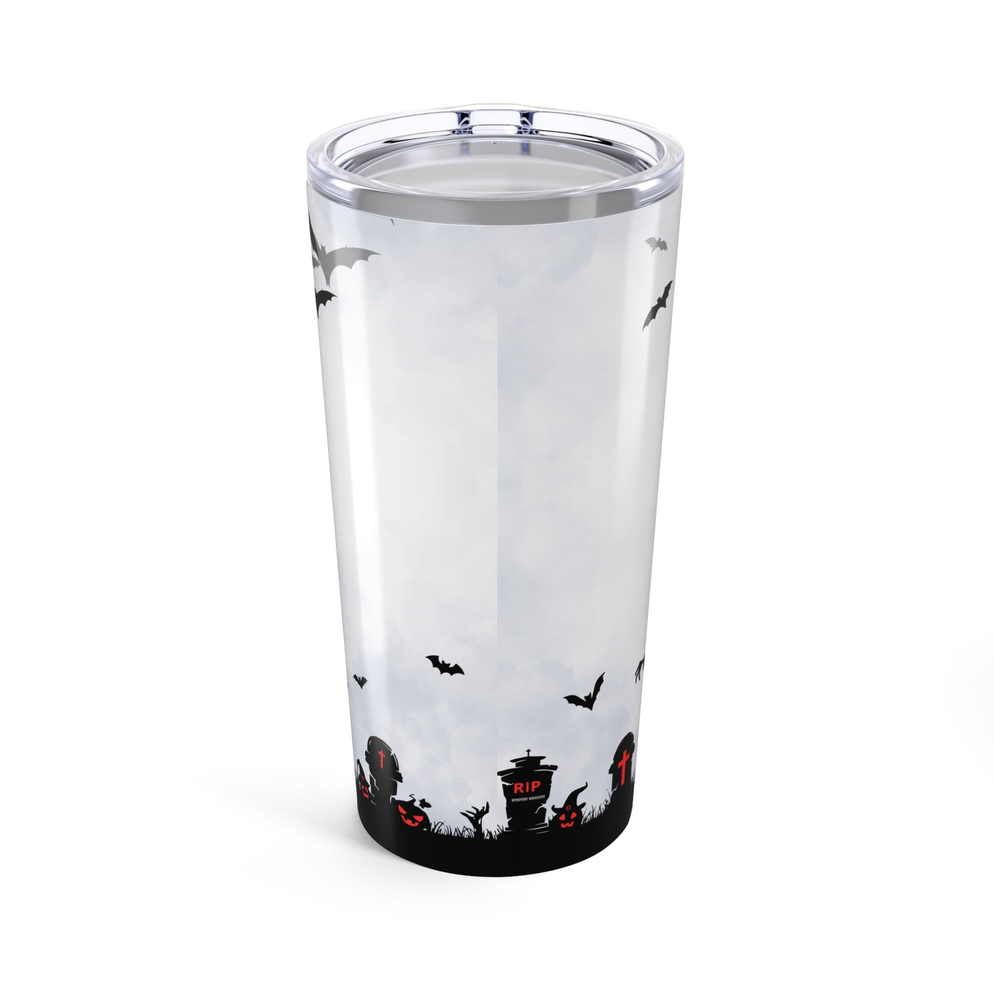 White Graveyard Halloween Tumbler 20oz